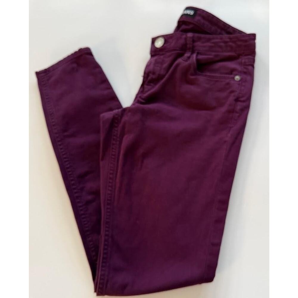 21-Express Jeans  Womens 6R Purple Stella Low Rise Legging Skinny Stretch